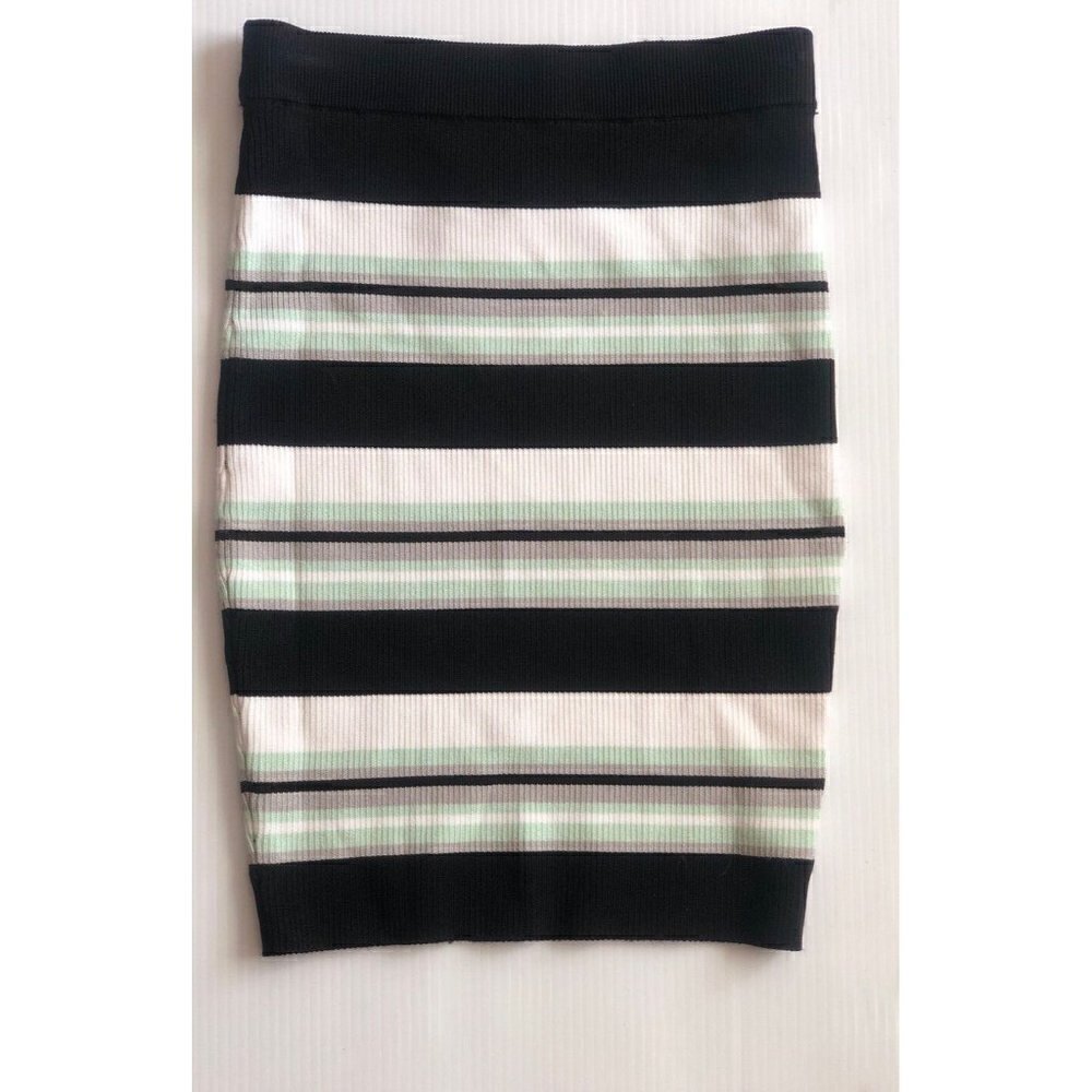 Torn by Ronny Kobo Women's Knit Striped Mini Skirt Navcom Size XS - Picture 2 of 6